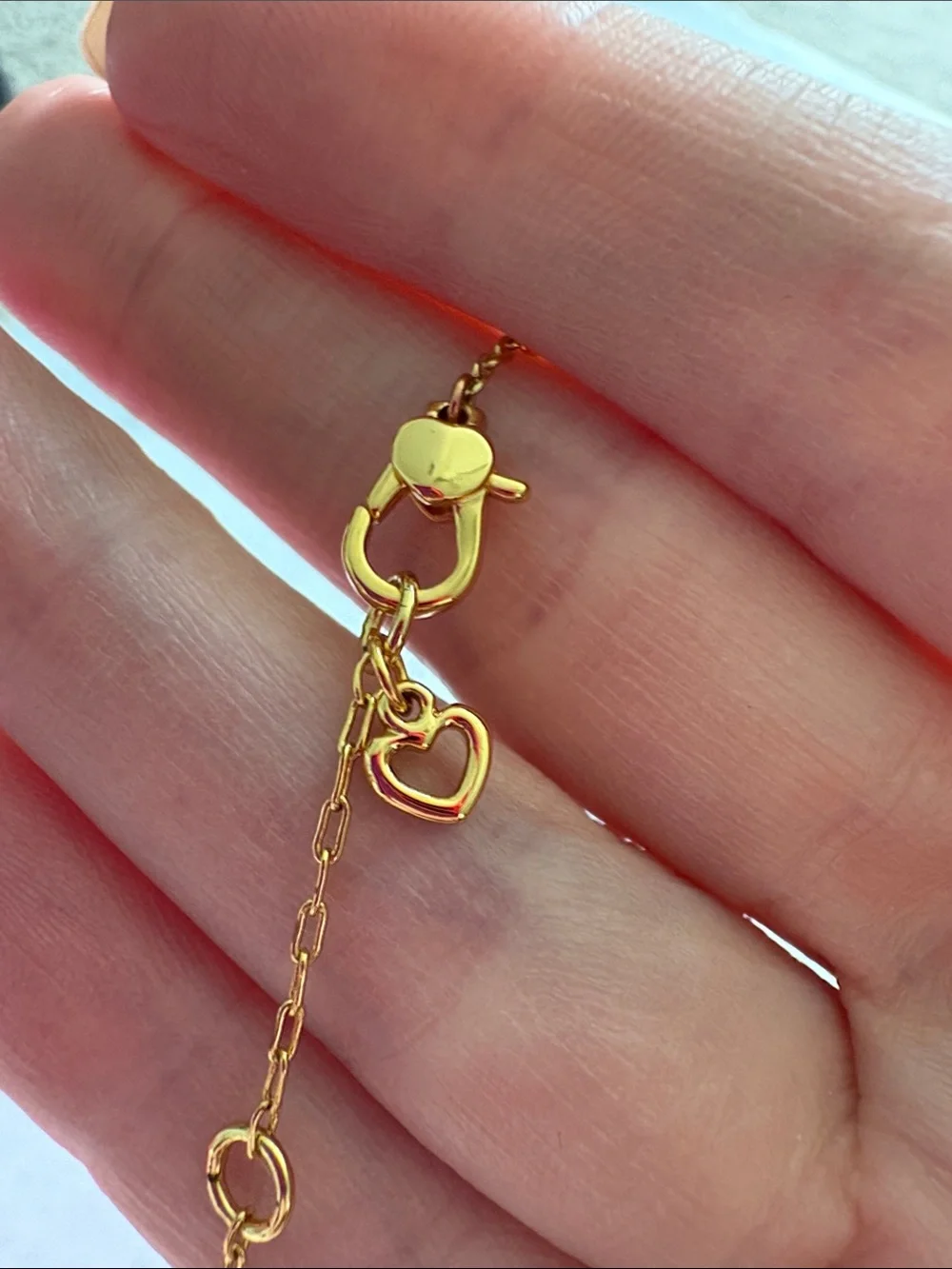 Kate Spade ♠️ Gold plated  'Love' Pendant Necklace with Mother-of-Pearl Inlay